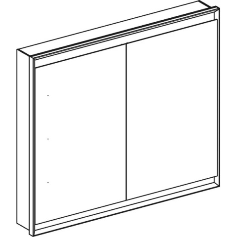 GEBERIT ONE Szafka z lustrem podtynkowa wysokość 90 cm, aluminium