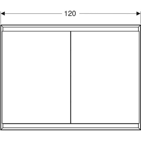 GEBERIT ONE Szafka z lustrem podtynkowa wysokość 90 cm, aluminium