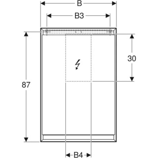 GEBERIT ONE Szafka z lustrem, wysokość 90 cm, szerokość 60 cm, aluminium