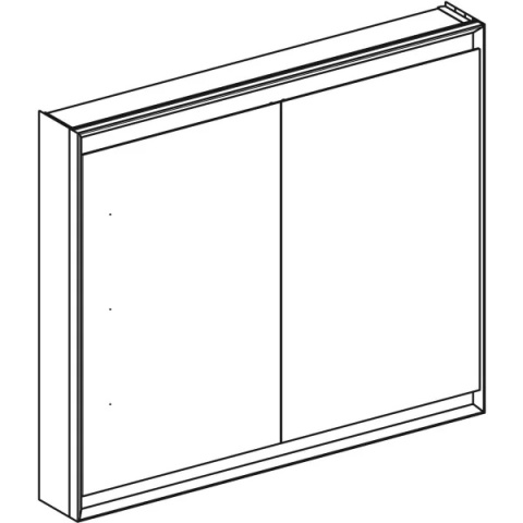 GEBERIT ONE Szafka z lustrem, wysokość 90 cm, szerokość 105 cm, aluminium