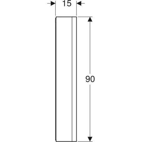 GEBERIT ONE Szafka z lustrem, z wnęką, wysokość 90 cm, aluminium