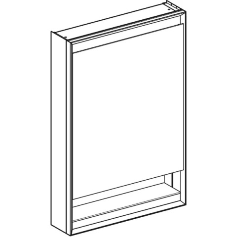 GEBERIT ONE Szafka z lustrem, z wnęką, wysokość 90 cm, aluminium