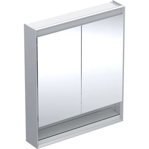 GEBERIT ONE Szafka z lustrem, z wnęką, wysokość 90 cm, szerokość 75 cm, aluminium