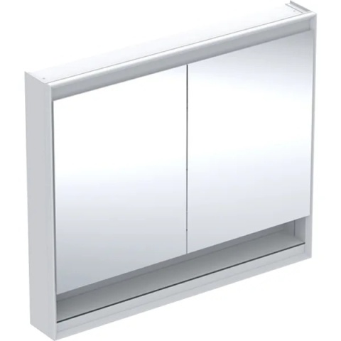 GEBERIT ONE Szafka z lustrem, z wnęką, wysokość 90 cm, szerokość 105 cm, biała