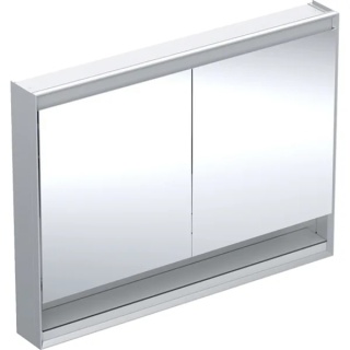GEBERIT ONE Szafka z lustrem, z wnęką, wysokość 90 cm, szerokość 120 cm, aluminium