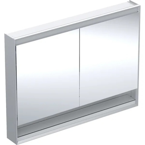 GEBERIT ONE Szafka z lustrem, z wnęką, wysokość 90 cm, szerokość 120 cm, aluminium