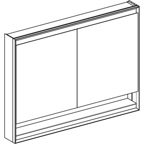 GEBERIT ONE Szafka z lustrem, z wnęką, wysokość 90 cm, szerokość 120 cm, biała