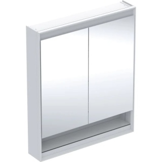 GEBERIT ONE Szafka z lustrem, z wnęką, wysokość 90 cm, szerokość 75 cm, biała