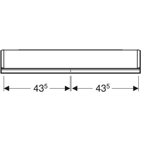 GEBERIT ONE Szafka z lustrem, z wnęką, wysokość 90 cm, szerokość 90 cm, aluminium
