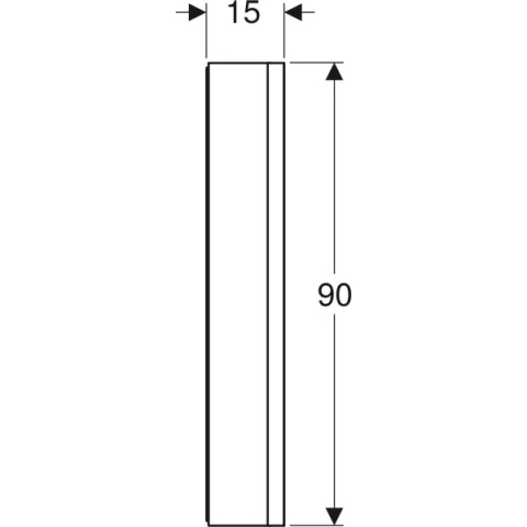 GEBERIT ONE Szafka z lustrem, z wnęką, wysokość 90 cm, szerokość 105 cm, aluminium