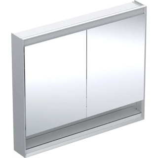 GEBERIT ONE Szafka z lustrem, z wnęką, wysokość 90 cm, szerokość 105 cm, aluminium