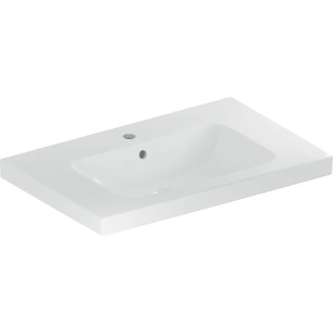 GEBERIT iCon Light Umywalka 75 cm, z powierzchnią odkładczą, biała