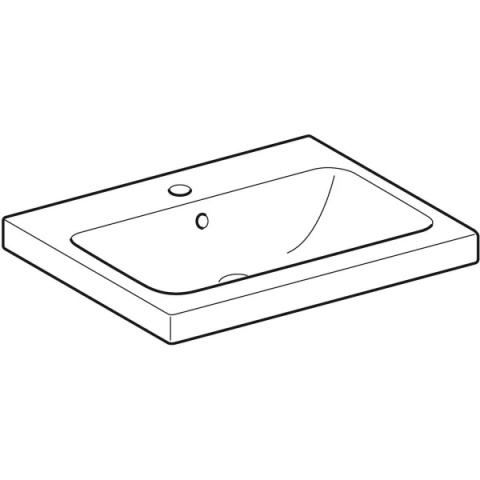 GEBERIT iCon Light Umywalka 60 cm, z otworem centralnym, KeraTect