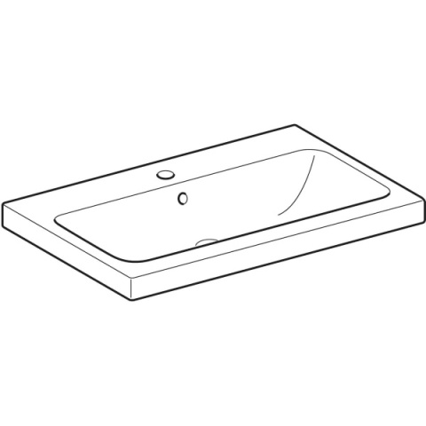 GEBERIT iCon Light Umywalka 75 cm, z otworem centralnym, KeraTect