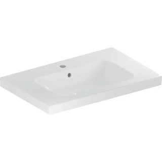 GEBERIT iCon Light Umywalka 75 cm, z powierzchnią odkładczą, biała/KeraTect