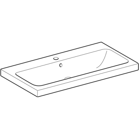 GEBERIT iCon Light Umywalka 90 cm, z otworem centralnym, KeraTect