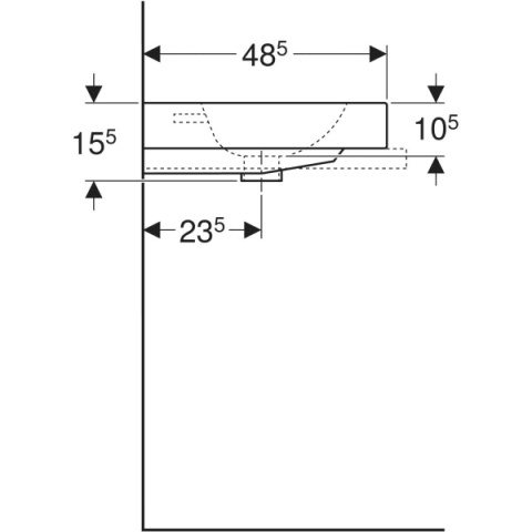 GEBERIT iCon Umywalka nablatowa 60 cm, biała