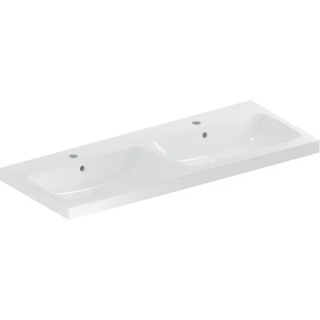 GEBERIT iCon Light Umywalka podwójna 120 cm, biała/KeraTect