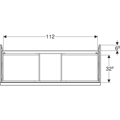 GEBERIT iCon Szafka pod umywalkę 120 cm, z dwoma szufladami, lava