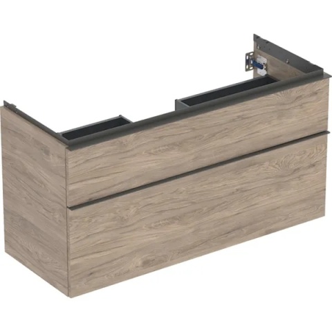 GEBERIT iCon Szafka pod umywalkę 120 cm, z dwoma szufladami, orzech hickory
