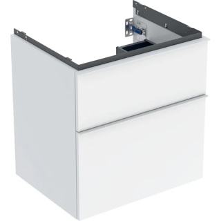 GEBERIT iCon Szafka pod umywalkę 60 cm, z dwoma szufladami, biały połysk