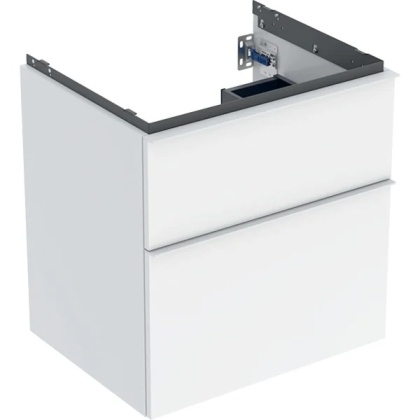 GEBERIT iCon Szafka pod umywalkę 60 cm, z dwoma szufladami, biały połysk