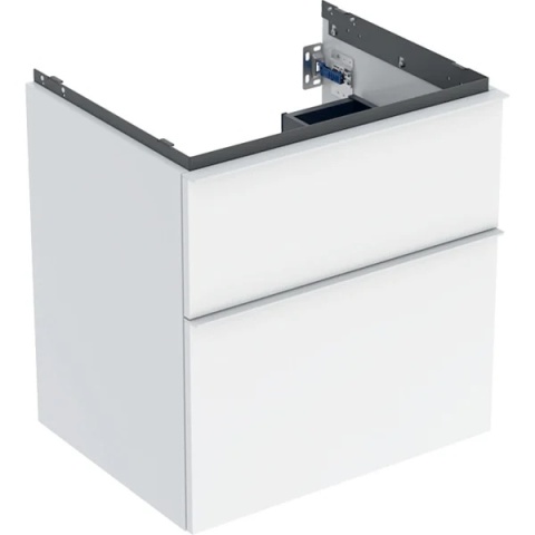GEBERIT iCon Szafka pod umywalkę 60 cm, z dwoma szufladami, biały połysk