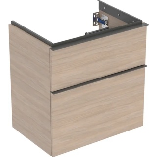 GEBERIT iCon Szafka pod umywalkę 60 cm, z dwoma szufladami, krótka, dąb