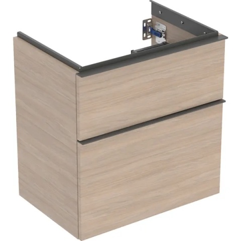 GEBERIT iCon Szafka pod umywalkę 60 cm, z dwoma szufladami, krótka, dąb