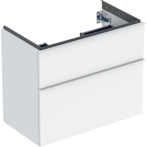 GEBERIT iCon Szafka pod umywalkę 75 cm, z dwoma szufladami, krótka, biały połysk