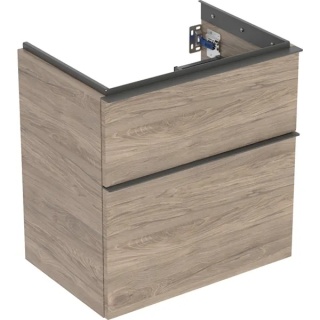 GEBERIT iCon Szafka pod umywalkę 60 cm, z dwoma szufladami, krótka, orzech hickory
