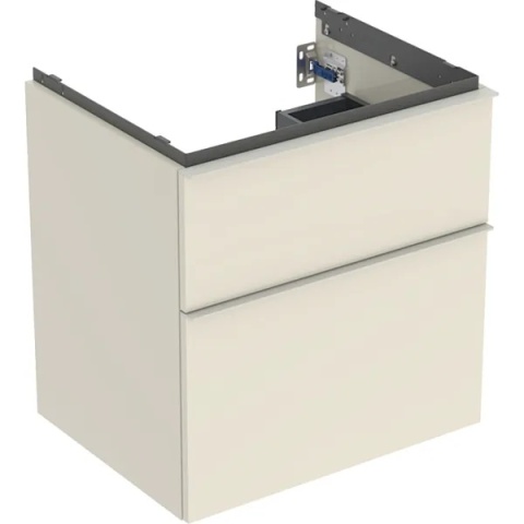 GEBERIT iCon Szafka pod umywalkę 60 cm, z dwoma szufladami, piaskowoszary