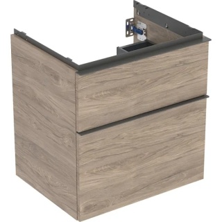 GEBERIT iCon Szafka pod umywalkę 60 cm, z dwoma szufladami, orzech hickory