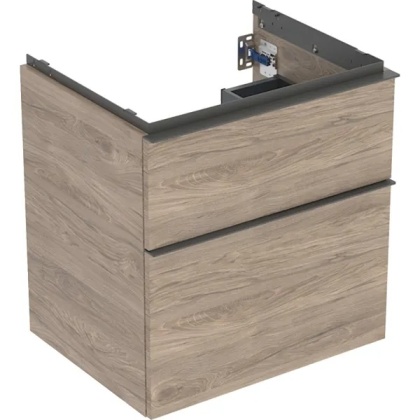 GEBERIT iCon Szafka pod umywalkę 60 cm, z dwoma szufladami, orzech hickory