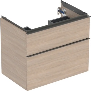 GEBERIT iCon Szafka pod umywalkę 75 cm, z dwoma szufladami, dąb