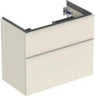 GEBERIT iCon Szafka pod umywalkę 75 cm, z dwoma szufladami, krótka, piaskowoszary