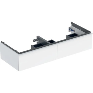 GEBERIT iCon Szafka pod umywalkę podwójną 120 cm, z dwoma szufladami, biały polysk