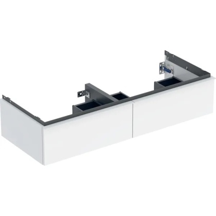 GEBERIT iCon Szafka pod umywalkę podwójną 120 cm, z dwoma szufladami, biały polysk