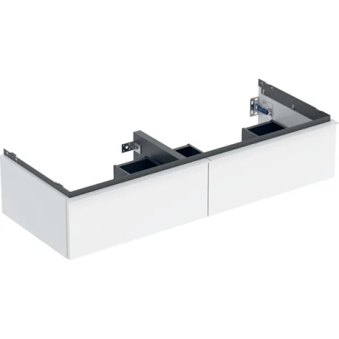 GEBERIT iCon Szafka pod umywalkę podwójną 120 cm, z dwoma szufladami, biały polysk