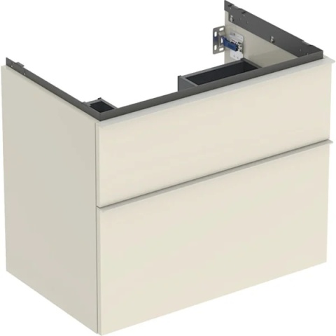 GEBERIT iCon Szafka pod umywalkę 75 cm, z dwoma szufladami, piaskowoszary