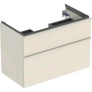 GEBERIT iCon Szafka pod umywalkę 90 cm, z dwoma szufladami, piaskowoszary