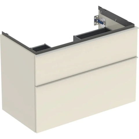 GEBERIT iCon Szafka pod umywalkę 90 cm, z dwoma szufladami, piaskowoszary