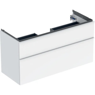 GEBERIT iCon Szafka pod umywalkę 120 cm, z dwoma szufladami, biały połysk