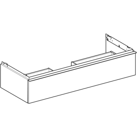 GEBERIT iCon Szafka pod umywalkę 120 cm, z jedną szufladą, biały połysk