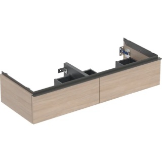 GEBERIT iCon Szafka pod umywalkę podwójną 120 cm, z dwoma szufladami, dąb