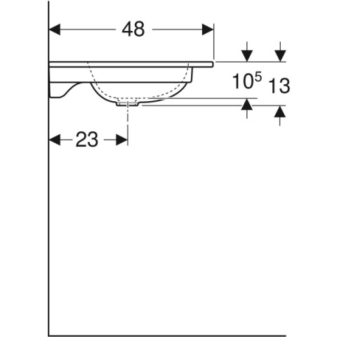 GEBERIT iCon Umywalka meblowa 75 cm, biała