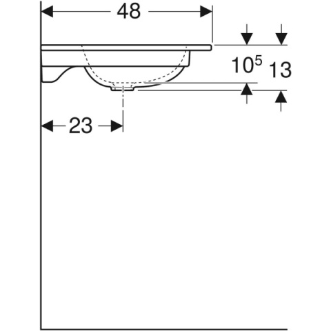 GEBERIT iCon Umywalka meblowa 90 cm, biała/KeraTect