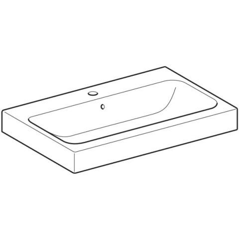 GEBERIT iCon Umywalka nablatowa 75 cm, biała