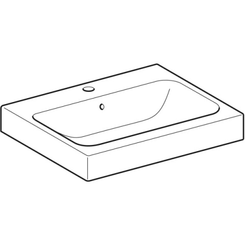 GEBERIT iCon Umywalka nablatowa 60 cm, biała/KeraTect