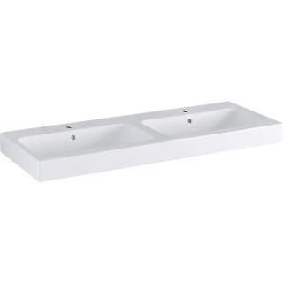 GEBERIT iCon Umywalka podwójna 120 cm, biała/KeraTect